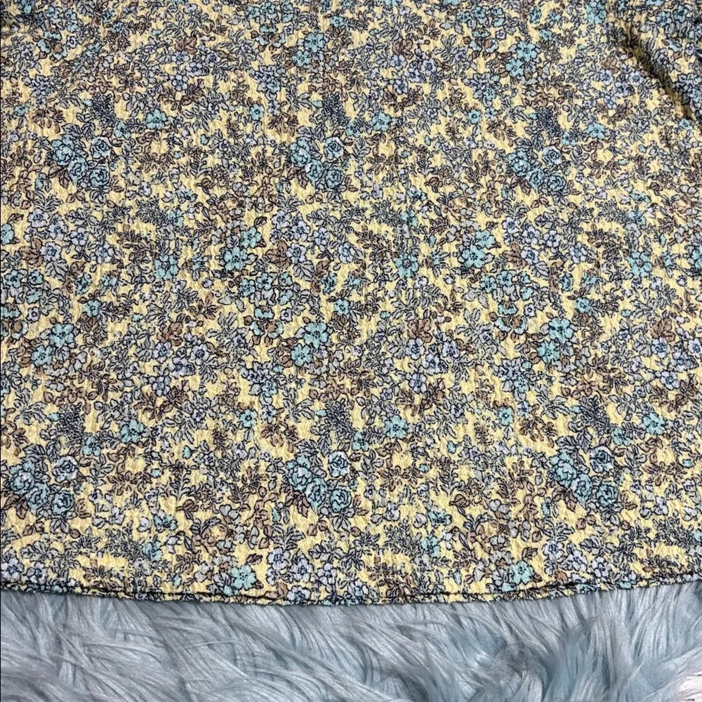 LOFT Garden Floral Puff Sleeve Short Sleeve Top sz SP